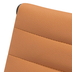 COC6403-YS Low Back Office Chair - Saddle Tan in Black Frame