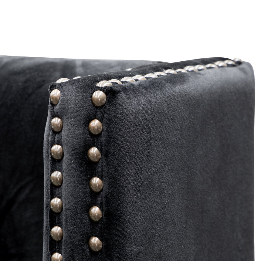 King Bed Frame - Black Velvet - View 11