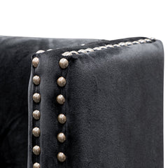 CBD8097-MI King Bed Frame - Black Velvet