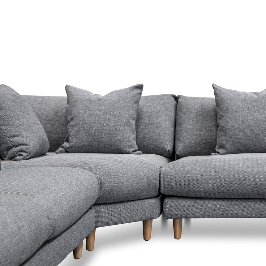 Right Return Modular Sofa - Graphite Grey - View 6