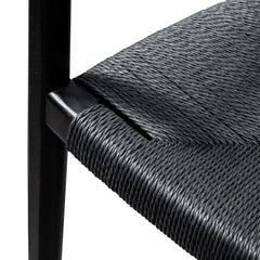 CDC6041-SD - Round Dining Armchair - Full Black (Set of 2)