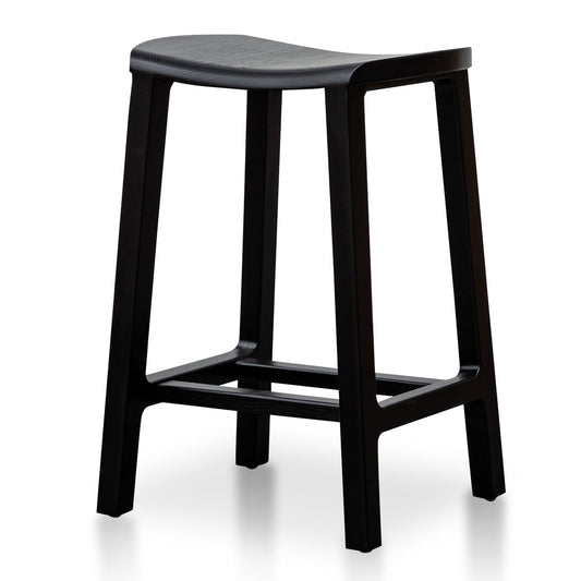 - Wooden Bar Stool - Black