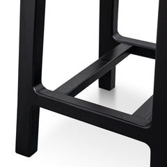 - Wooden Bar Stool - Black