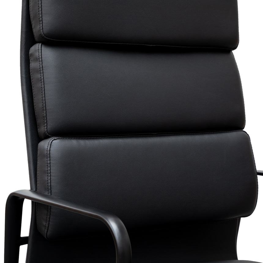 High Back Office Chair | Full Black | Myka Home - View 12