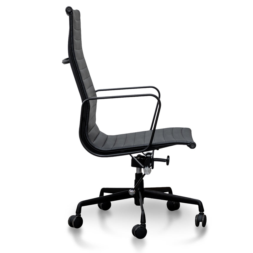 Executive Leather Office Chair | Full Black | Myka Home - View 4