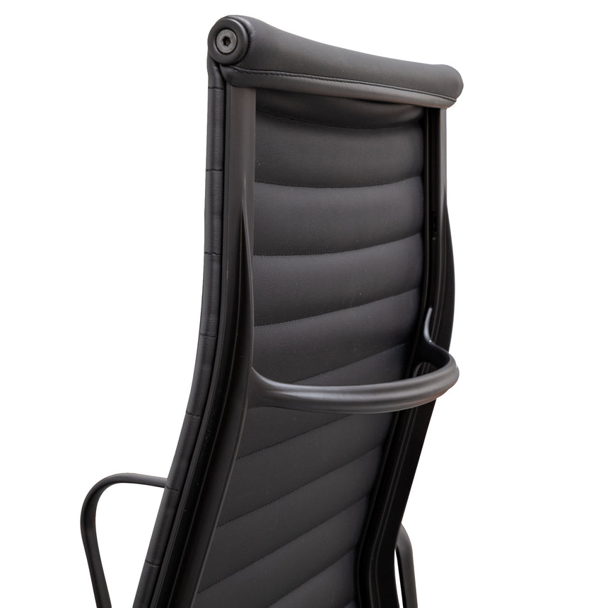 Executive Leather Office Chair | Full Black | Myka Home - View 11