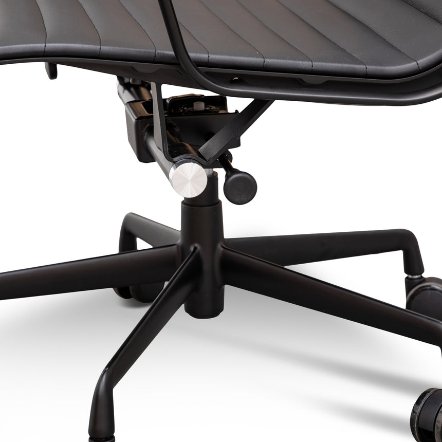 Executive Leather Office Chair | Full Black | Myka Home - View 14