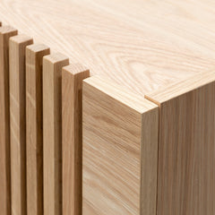 CTV2810-KD Entertainment TV Unit - Natural with Black Legs