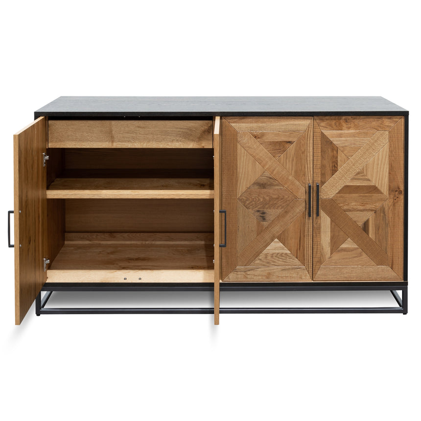 Wide Sideboard - European Knotty Oak and Peppercorn - View 6