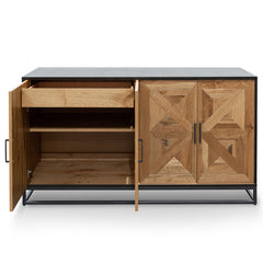 CDT2802-VN Wide Sideboard - European Knotty Oak and Peppercorn