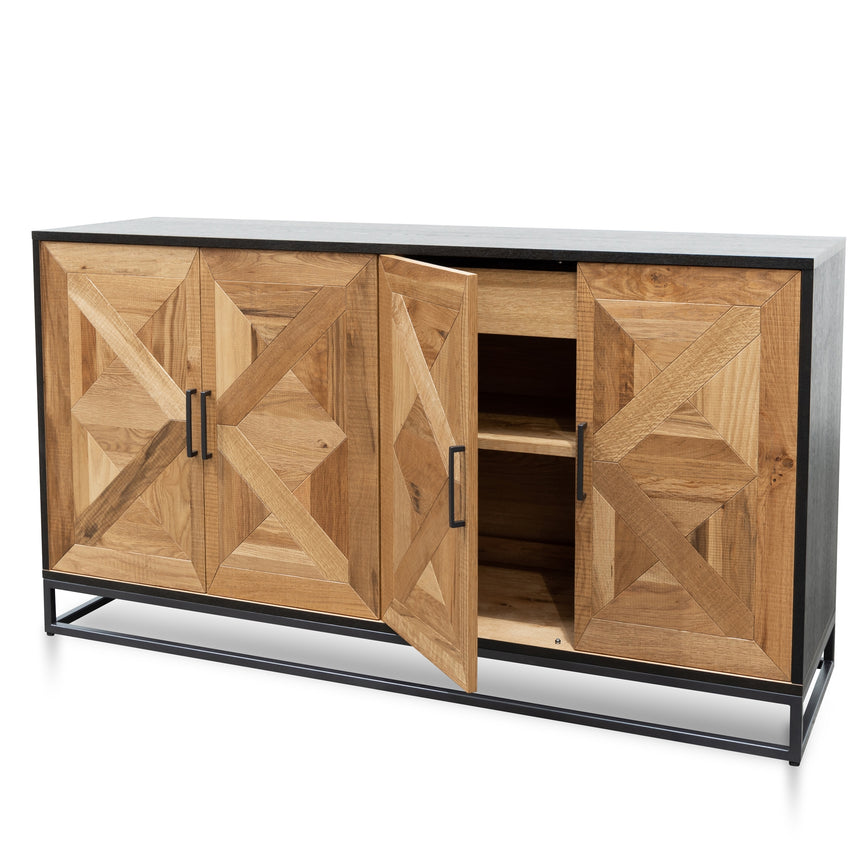 Wide Sideboard - European Knotty Oak and Peppercorn - View 8