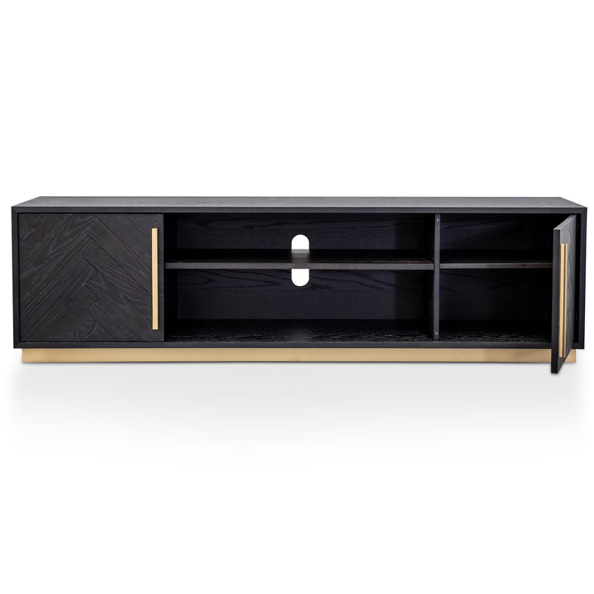 Entertainment TV Unit | Black and Brass | Myka Home - View 3