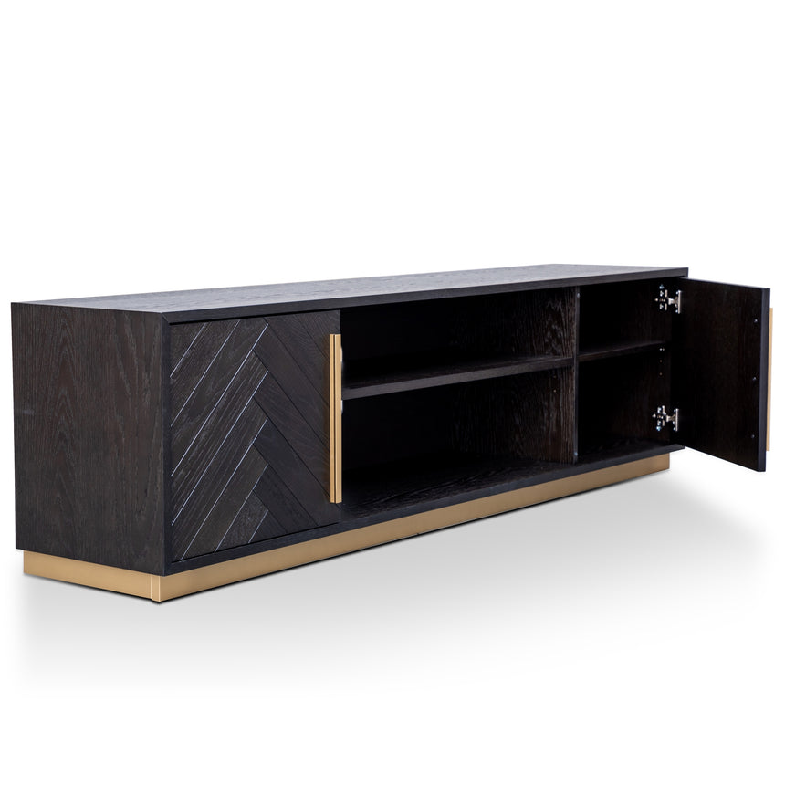 Entertainment TV Unit | Black and Brass | Myka Home - View 9