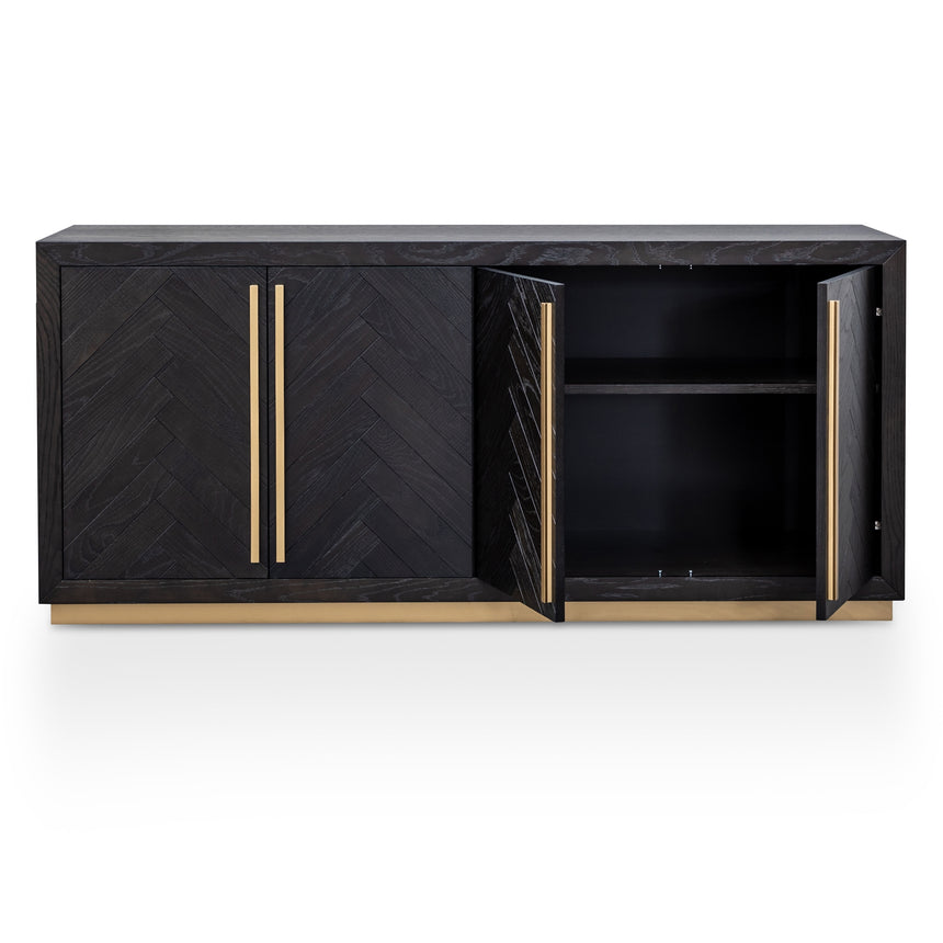 Wide Sideboard - Black and Brass - View 4