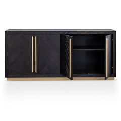 CDT2806-VN Wide Sideboard - Black and Brass