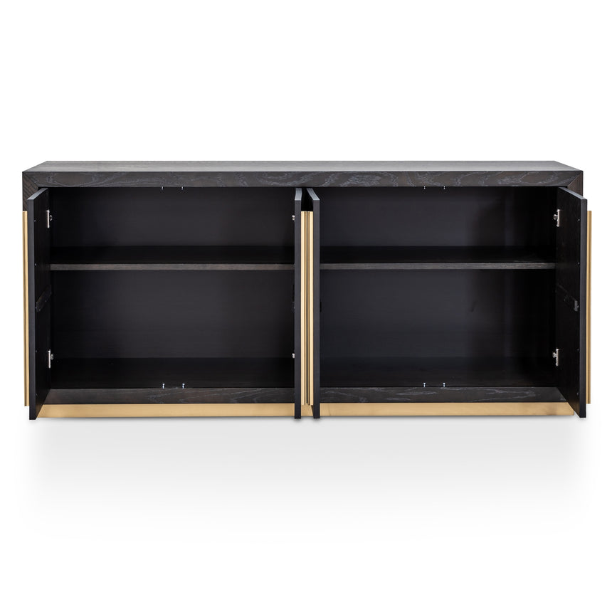 Wide Sideboard - Black and Brass - View 5