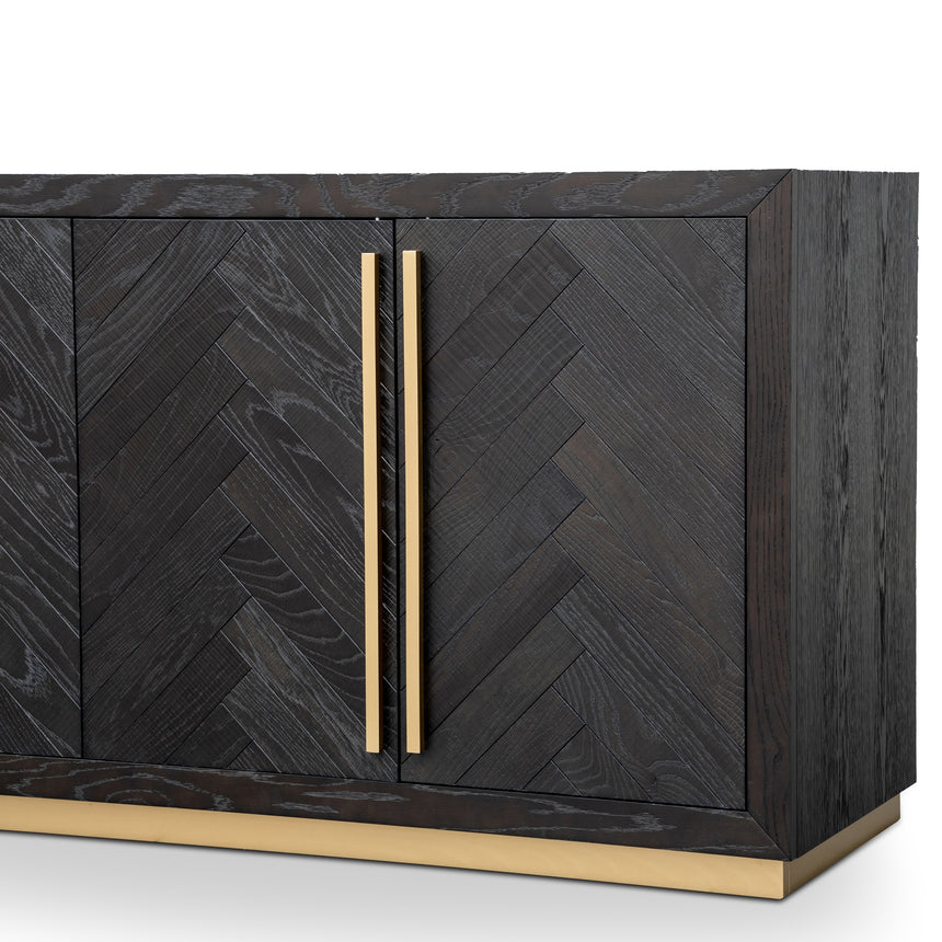 Wide Sideboard - Black and Brass - View 6