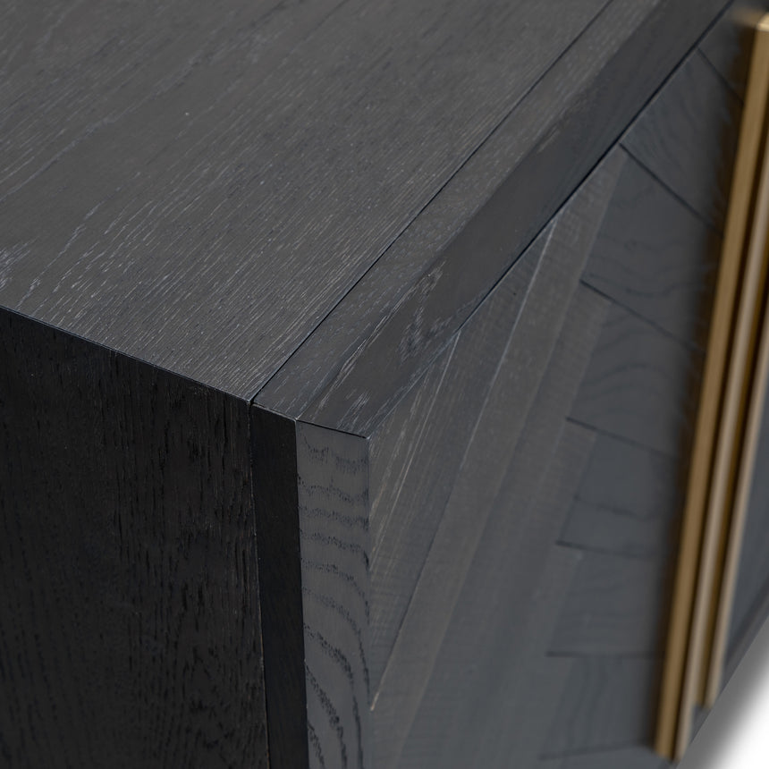 Wide Sideboard - Black and Brass - View 9