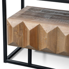 CTV2925-NI 1.8m Entertainment TV Unit - Natural with Black Frame