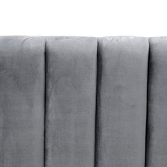 CBD8095-MI King Bed Frame - Wide Base in Charcoal Velvet