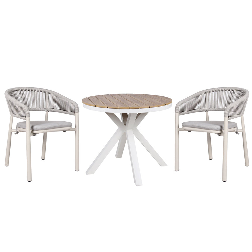 Sand White Outdoor Dining Chair - Light Grey (Set of 2) - View 2