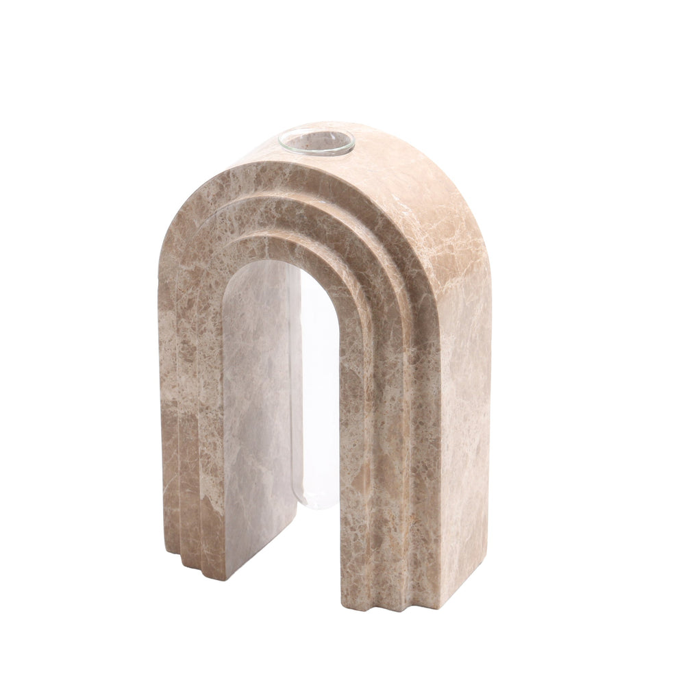 Marble Arch Vase | Light Coffee | Myka Home - View 3