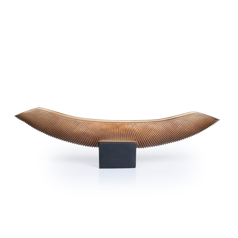 Decorative Boat Vase | Brown | Myka Home - View 2