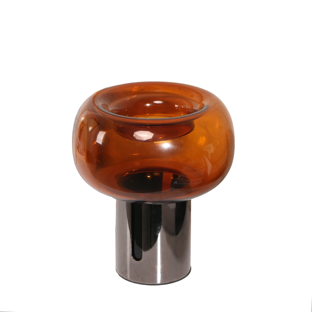 Amber Large Glass Vase | Brown | Myka Home - View 3