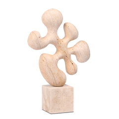 Geometric Marble Sculpture | Beige | Myka Home