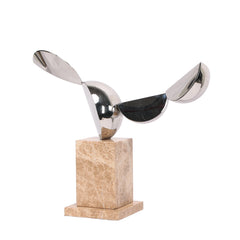 Silver Winged Sculpture | Beige | Myka Home