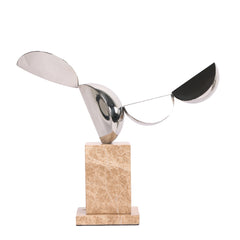Silver Winged Sculpture | Beige | Myka Home