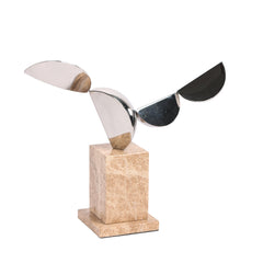 Silver Winged Sculpture | Beige | Myka Home