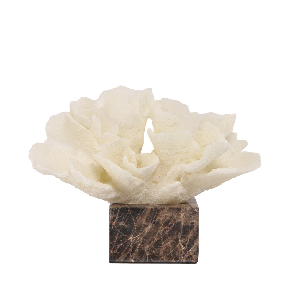 Coral Marble Sculpture | Beige | Myka Home - View 3