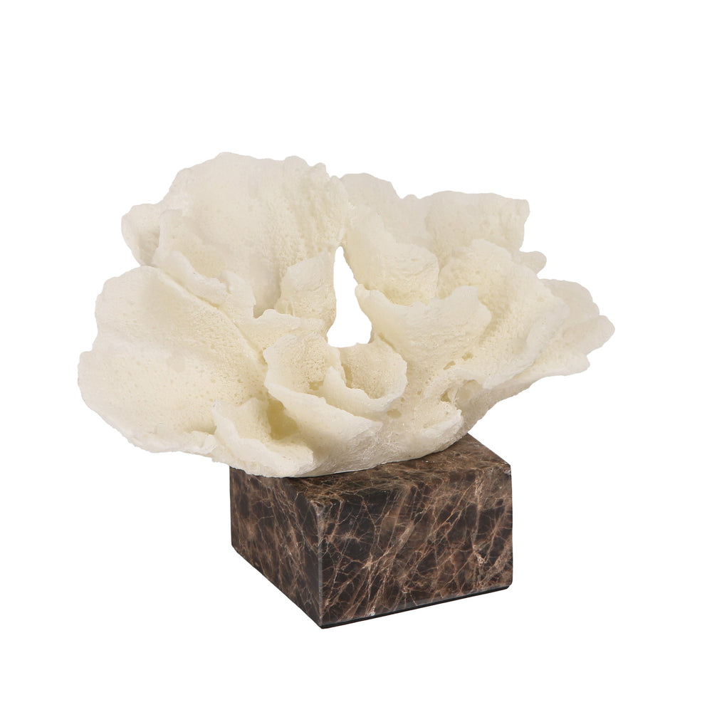 Coral Marble Sculpture | Beige | Myka Home - View 4