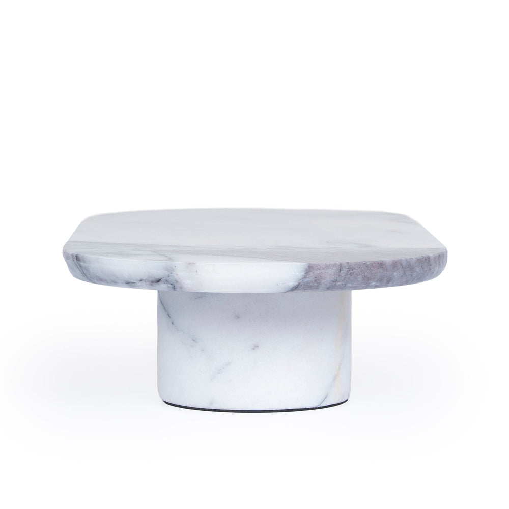 Natural Marble Tray | White | Myka Home - View 4