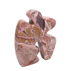 Carved Marble Accent Sculpture | Red Ochre | Myka Home