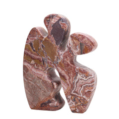 Carved Marble Accent Sculpture | Red Ochre | Myka Home