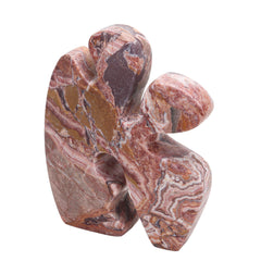 Carved Marble Accent Sculpture | Red Ochre | Myka Home