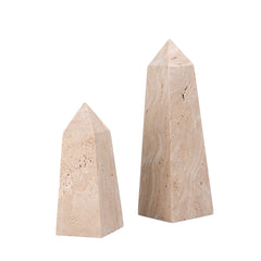 Obelisks Small Sculpture | Beige | Myka Home
