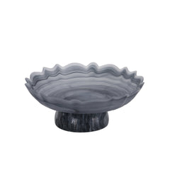Lotus Glass Tray | Grey | Myka Home