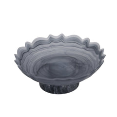 Lotus Glass Tray | Grey | Myka Home