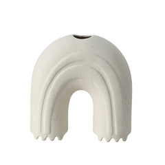 Ceramic Curved Arch Ornament | White | Myka Home