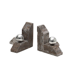 Marble Ballpoint Bookend | Grey | Myka Home