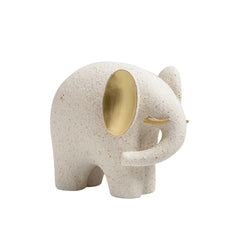 Golden Ear Elephant A | White | Myka Home