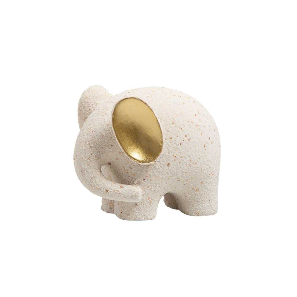 Golden Ear Elephant B | White | Myka Home