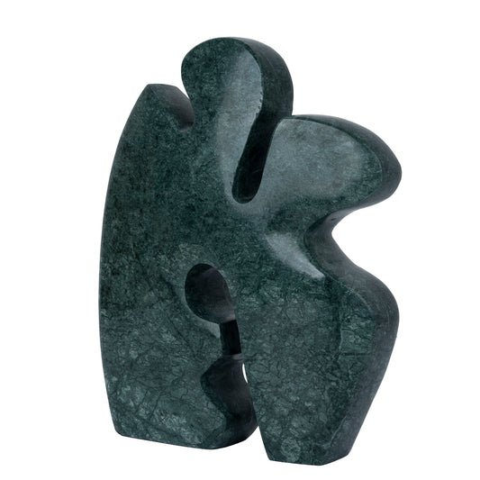 Carved Marble Accent Sculpture | Green | Myka Home