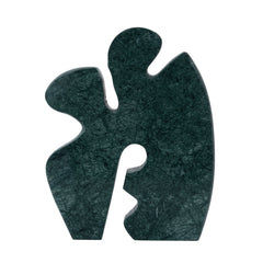 Carved Marble Accent Sculpture | Green | Myka Home
