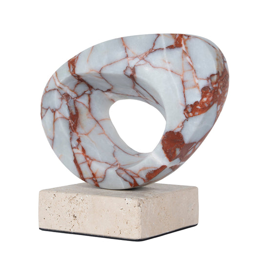 Halo Marble Sculpture | Bulgari Red | Myka Home