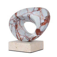 Halo Marble Sculpture | Bulgari Red | Myka Home
