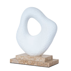 Organic Shape Marble Sculpture | Clay White | Myka Home